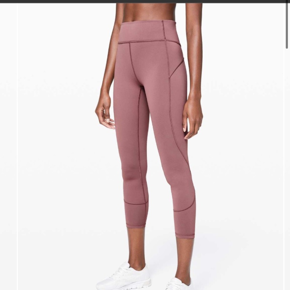 Lululemon Athletica Pink Leggings In Movement